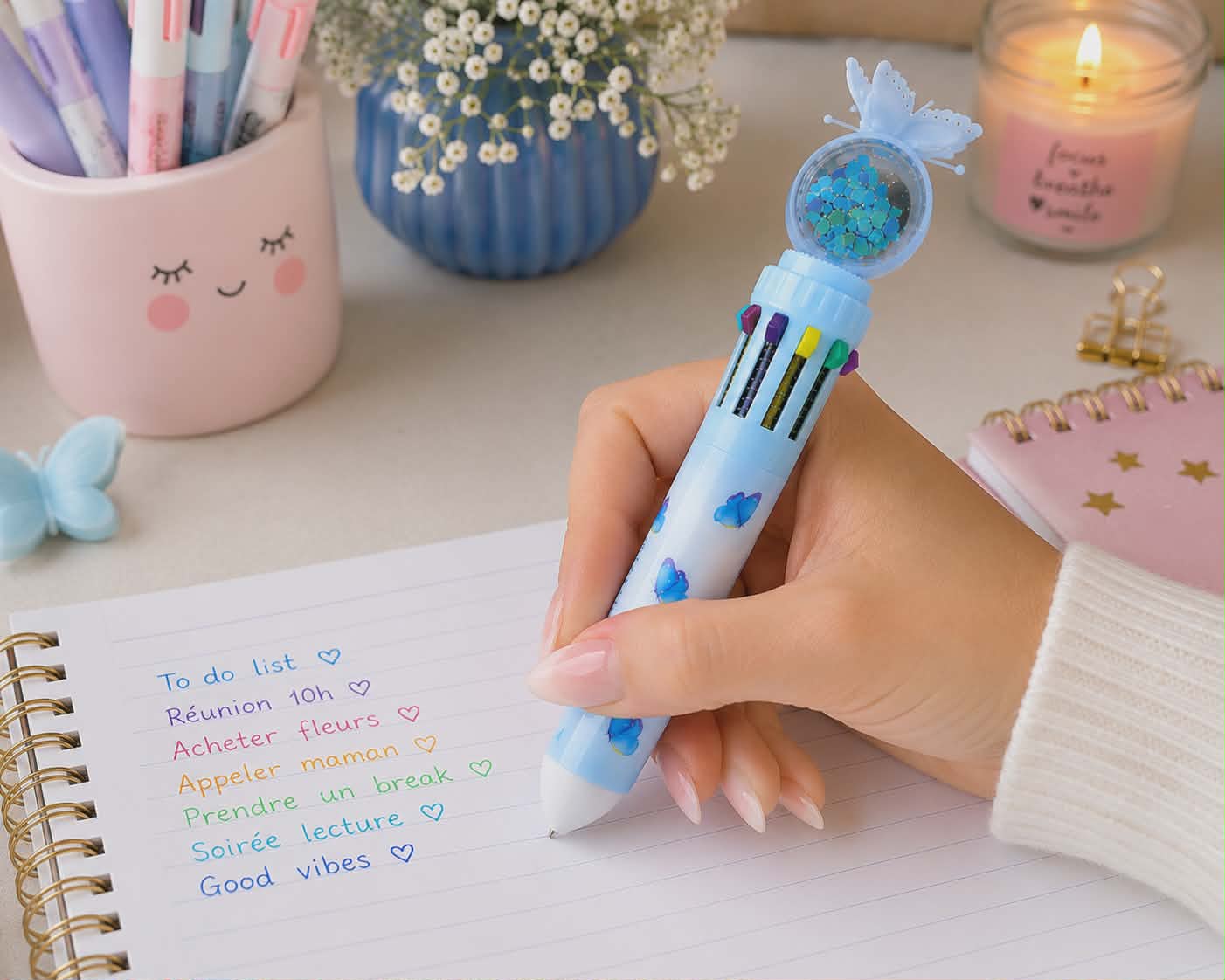 Stylos Papillon 10 couleurs - Plusieurs variantes disponibles