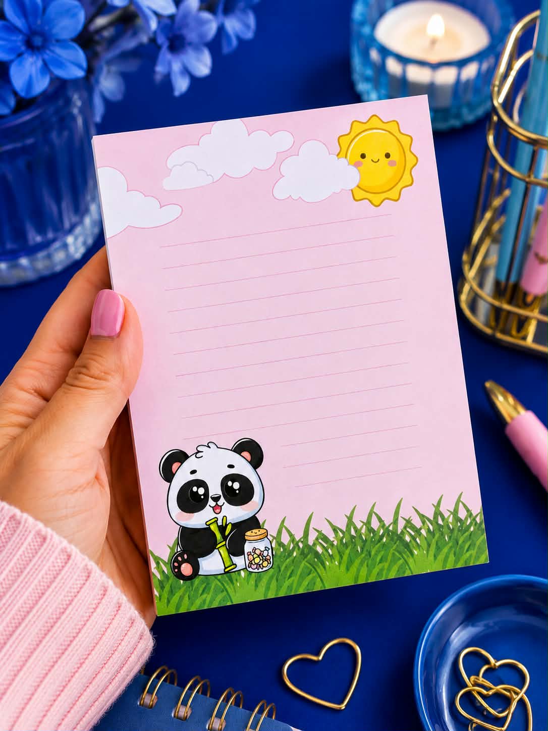 Cute Panda Notepad - Kawaii 4x5 Memo Pad for Notes, Lists & Journaling
