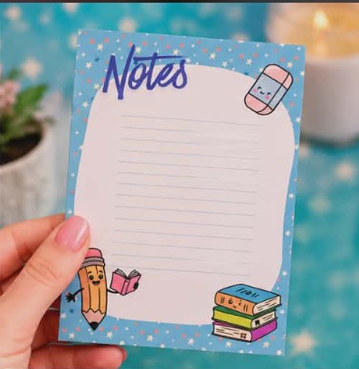 Notes pad 4x6 School