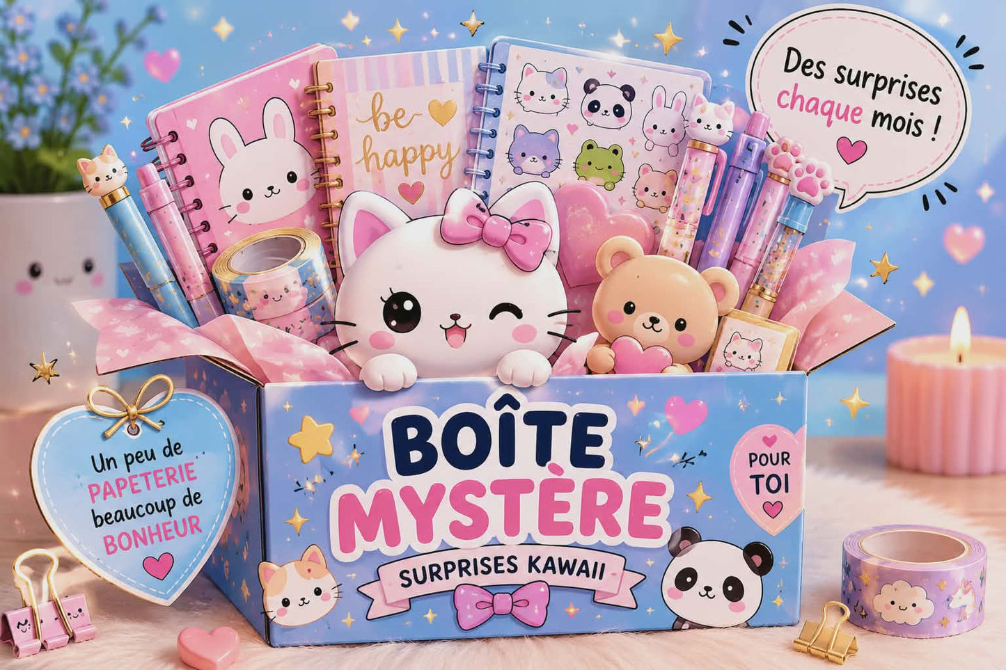 Boîte Mystère Kawaii - Abonnement Mensuel