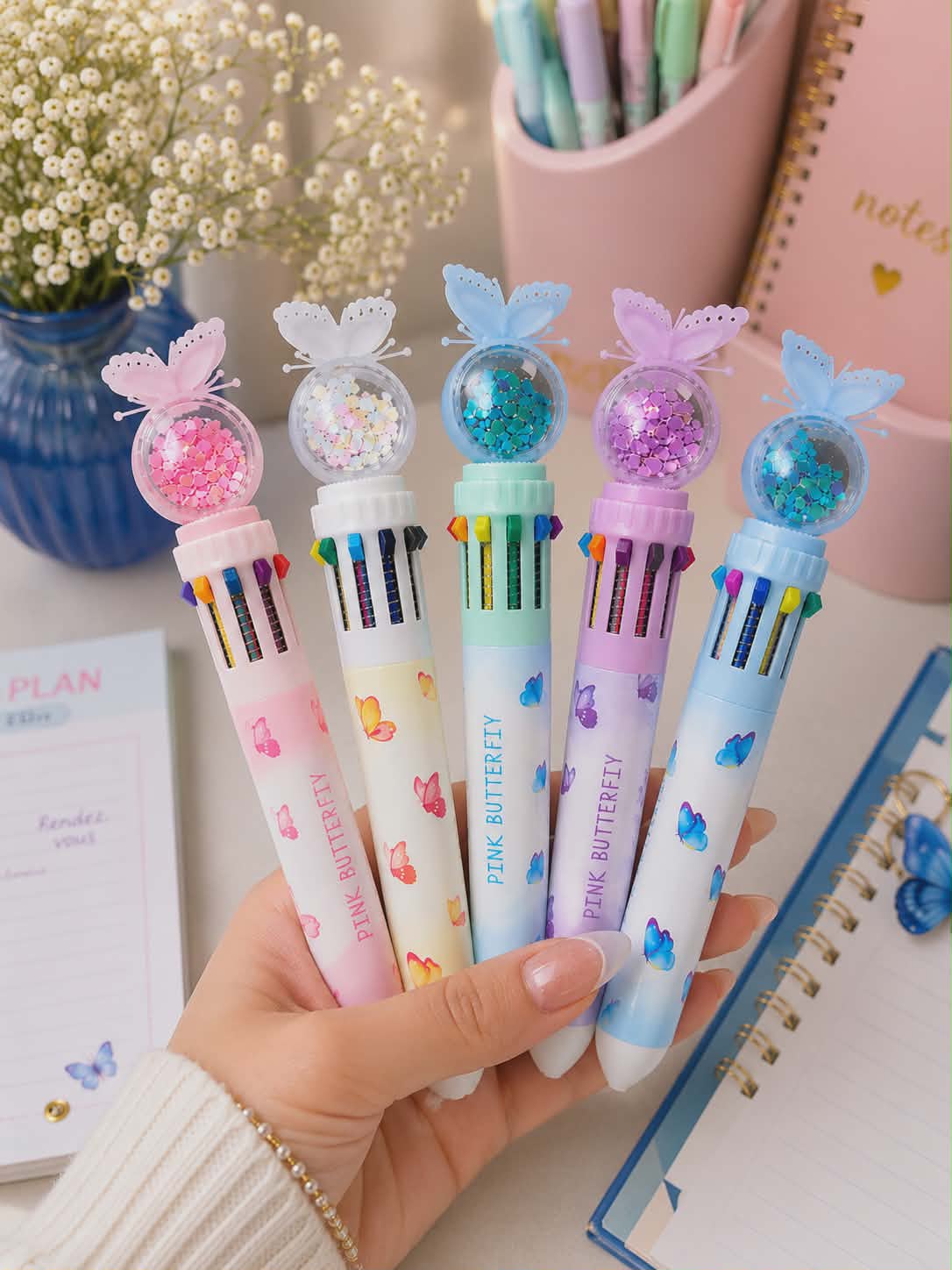 Stylos Papillon 10 couleurs - Plusieurs variantes disponibles