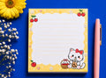 Note Pad cherry with cat 3x3