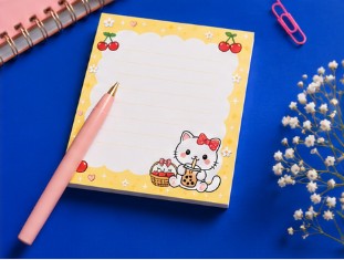 Note Pad cherry with cat 3x3