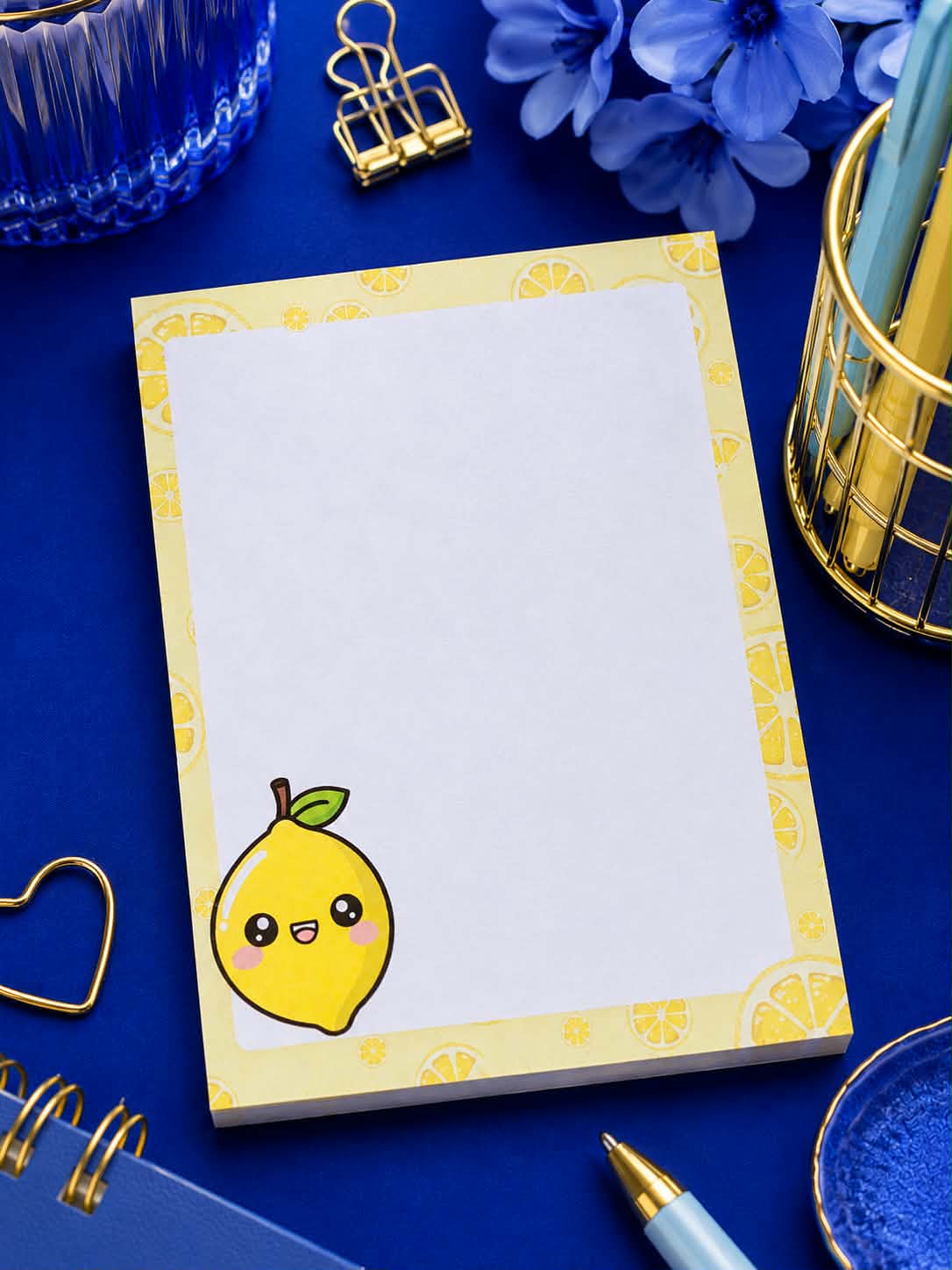Cute Lemon Notepad - Kawaii 4x5 Memo Pad for Notes, Lists & Journaling