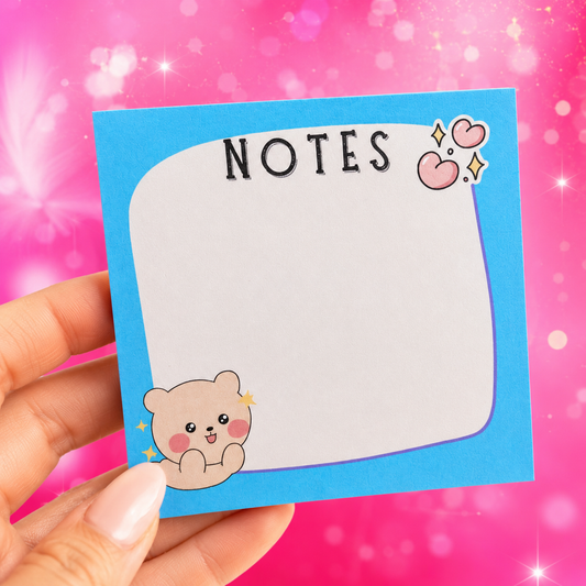 Bloc-Notes Ourson Bleu 3x3 - 50 feuilles
