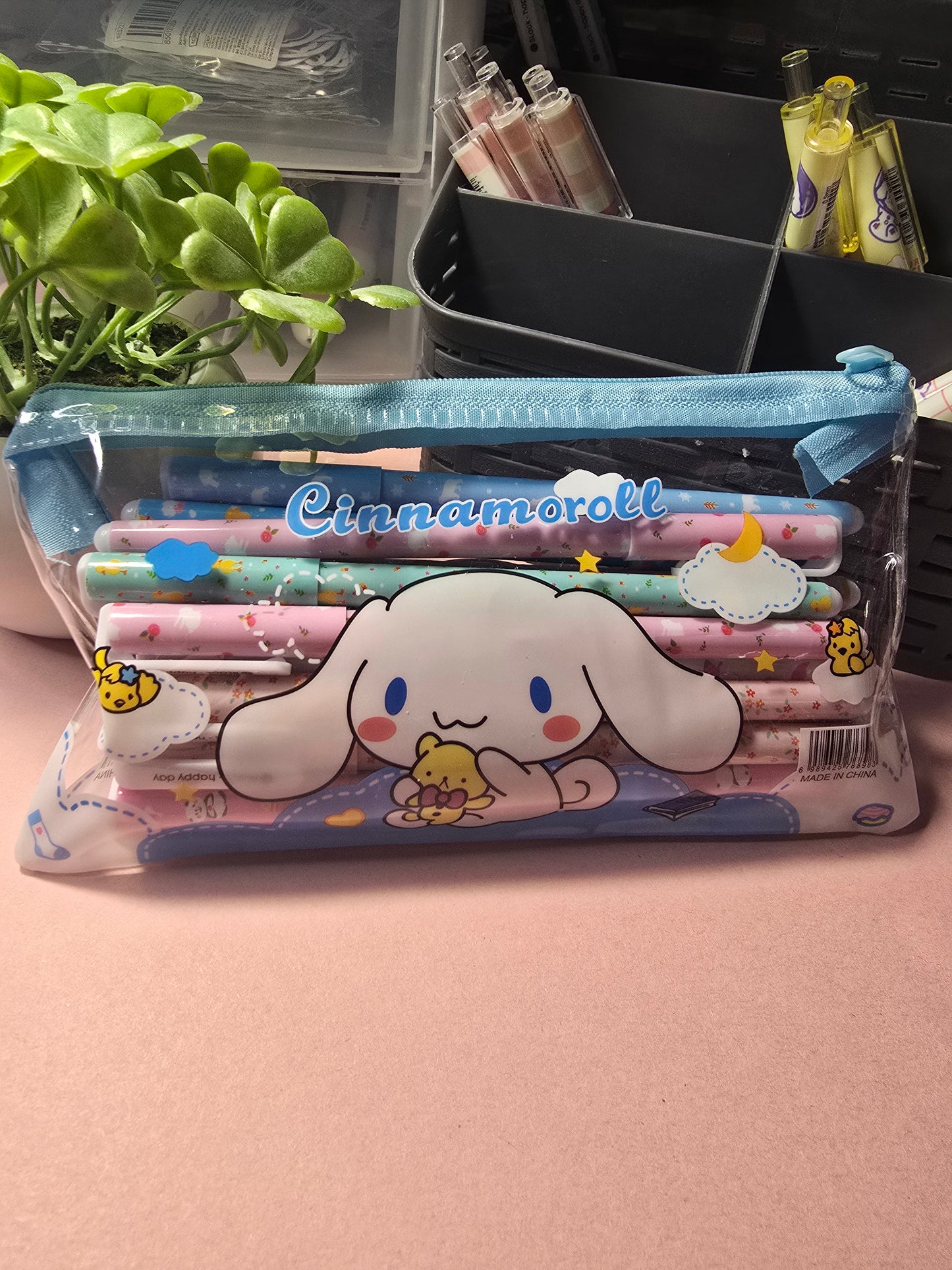 Cinnamoroll Transparent Pencil Case – Cute Kawaii Stationery Pouch