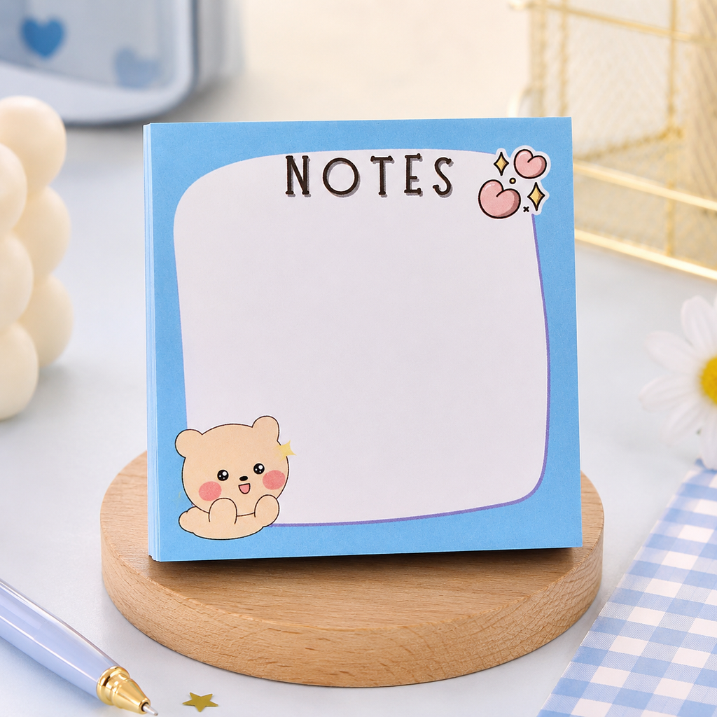 Bloc-Notes Ourson Bleu 3x3