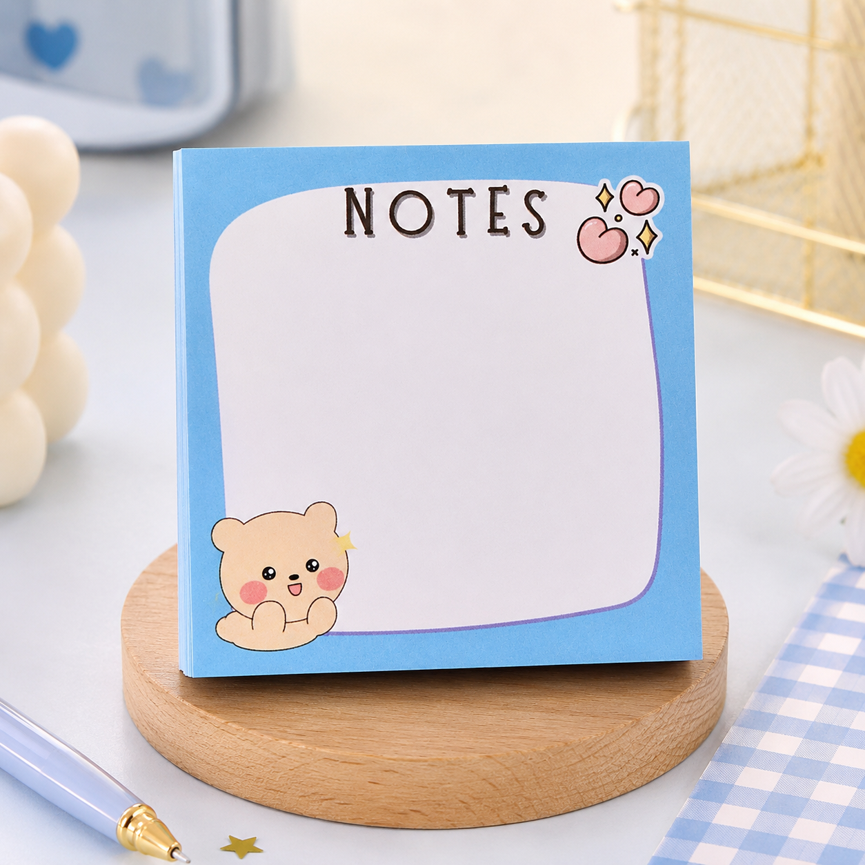 Bloc-Notes Ourson Bleu 3x3