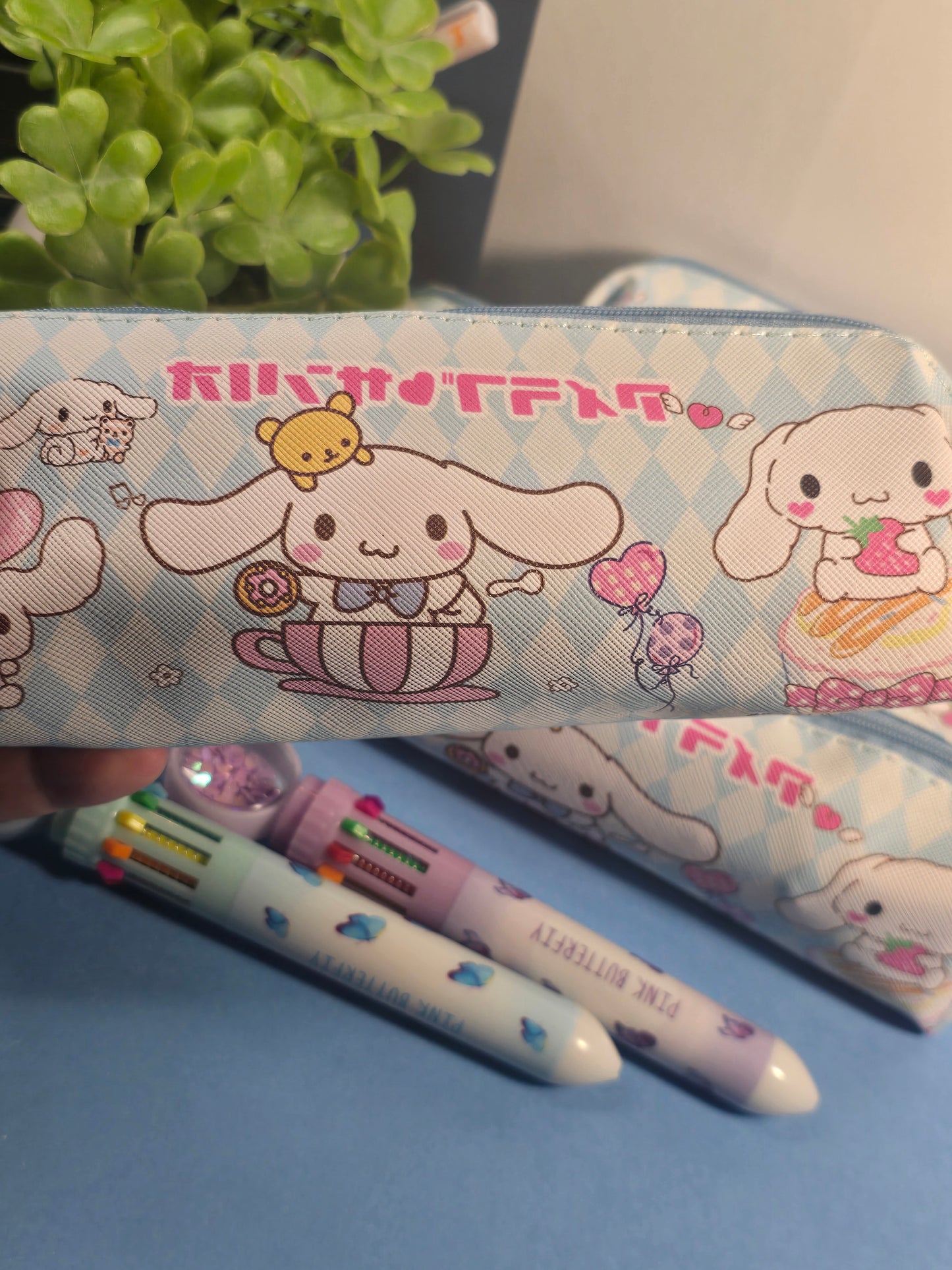 Trousse à crayons Cinnamoroll 🩵 Étui kawaii bleu – Pochette pour stylos et papeterie – Style Sanrio