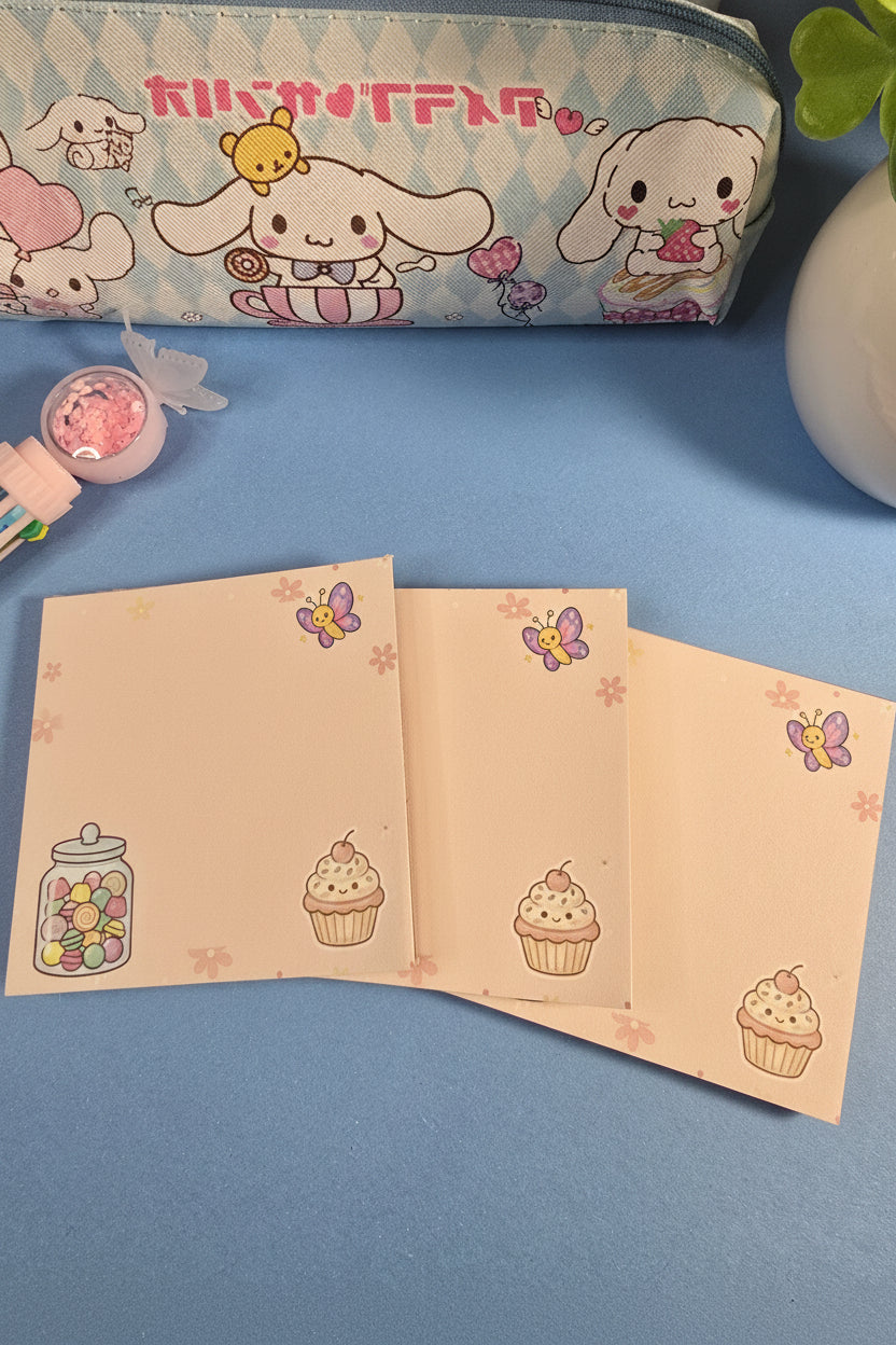 Sweet Treats Memo Pad – Cute Kawaii Candy & Cupcake Notepad ⭐ 3x3