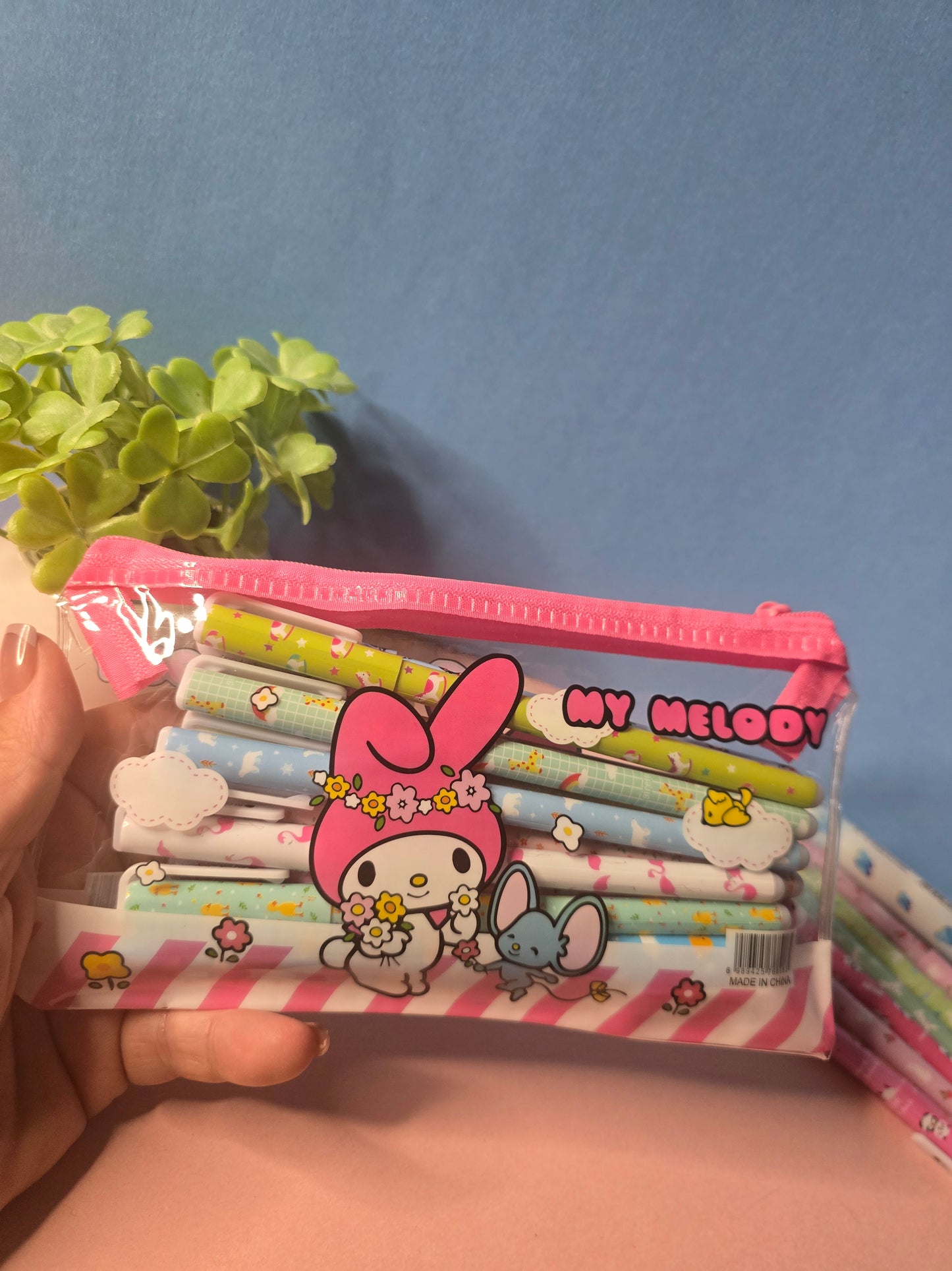 My Melody Transparent Pencil Case – Cute Kawaii Stationery Pouch 💙