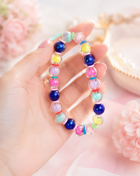Pastel Rainbow Beaded Bracelet 💙🌈