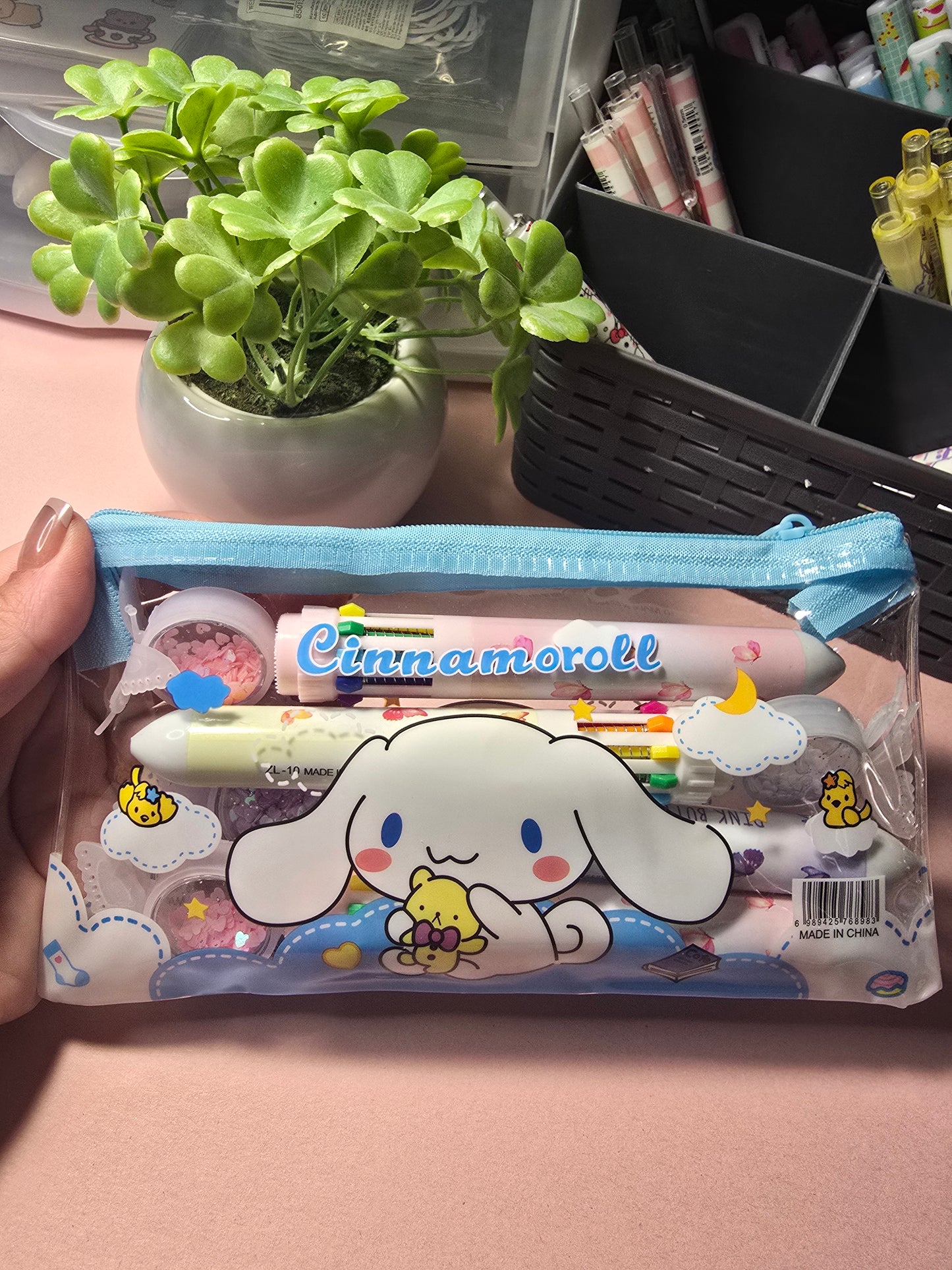 Cinnamoroll Transparent Pencil Case – Cute Kawaii Stationery Pouch