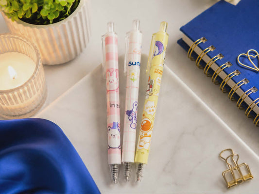 Stylo Kawaii Mignon - Encre noire rechargeable - 3 modèles disponibles